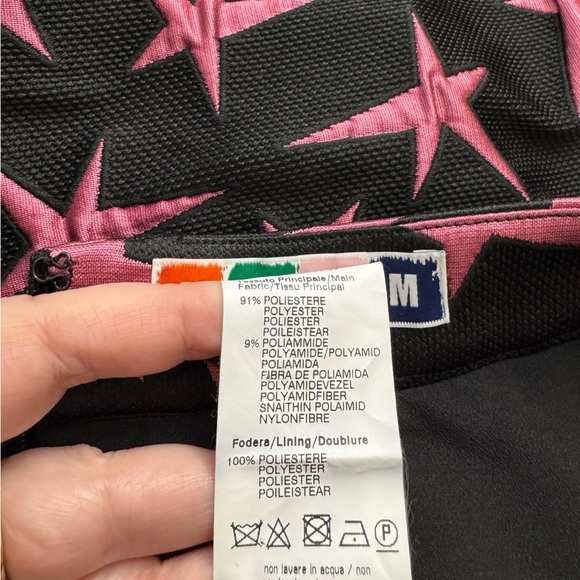 MSGM Star Jacquard Mini Skirt Black Pink Embroidered ASO Monster High Draculaura - Picture 8 of 16